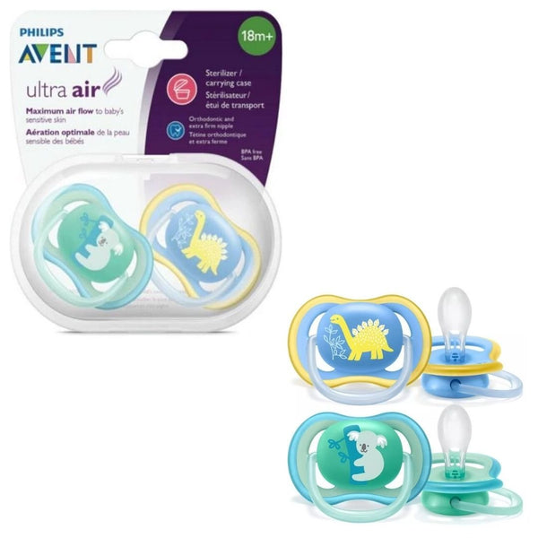 Philips Avent Ultra Air Pacifier 18 months + (SCF349/10) - Blue - Nesh Kids Store