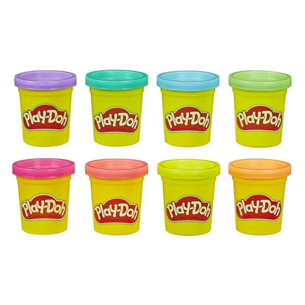 Play-Doh Rainbow 8 Tub Neon Set (E5063) - Nesh Kids Store