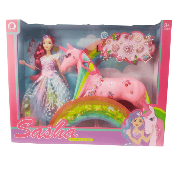 Shasha Doll and colour Unicorn (3+) - Nesh Kids Store