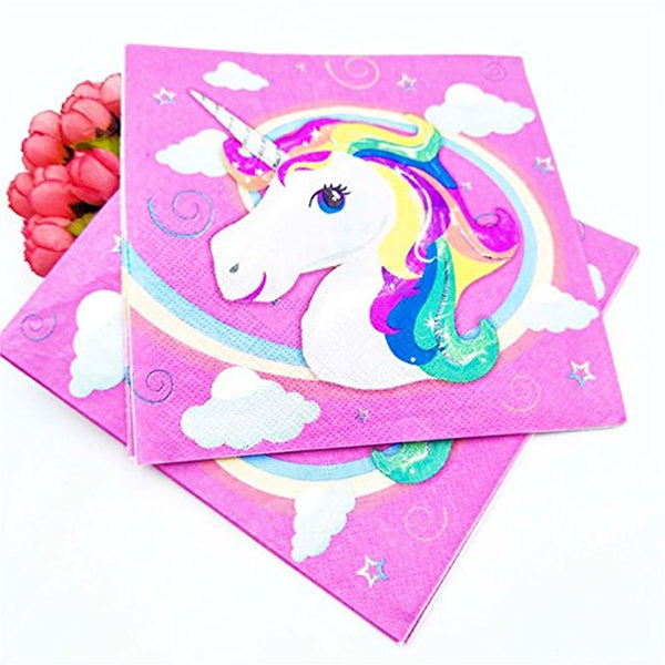 Unicorn Paper Tissue Napkins Pack (20 Pcs) - Nesh Kids Store