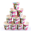 Unicorn Theme Party Cups Disposable Paper Glasses (Pack of 10) - Nesh Kids Store