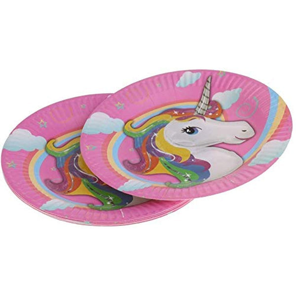 Unicorn Theme Party Plates - Disposable Paper Plates (Pack of 10) - Nesh Kids Store