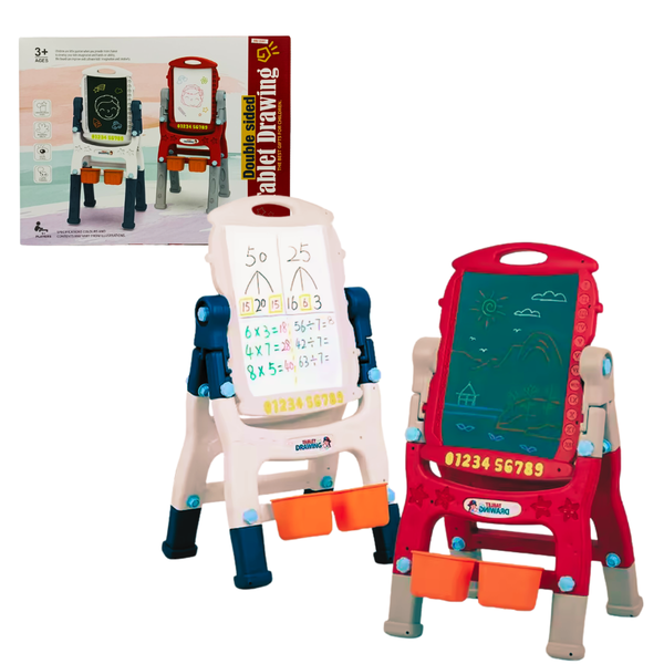 Height Adjustable Black & White Drawing Board Kids Easel (3+ Years)