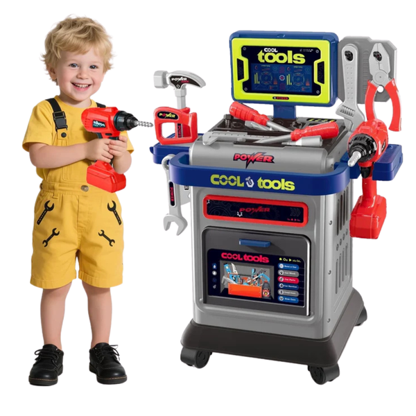 41-Piece Kids Tool Bench with Electric Drill – STEM Workbench Toy (Ages 3+)