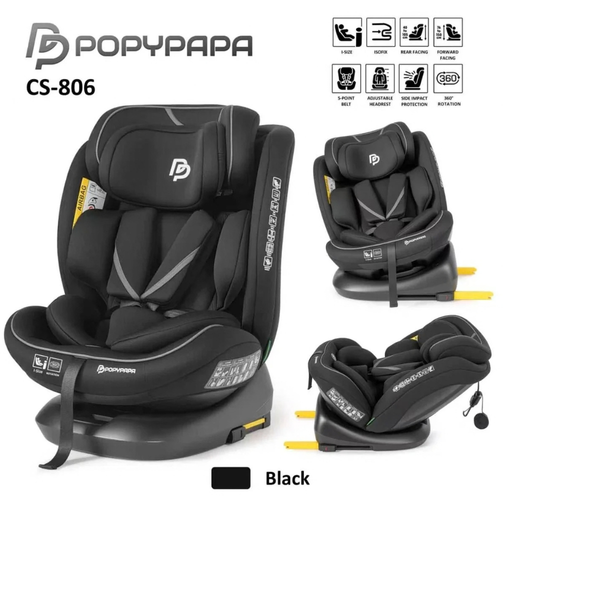 PopyPapa CS-806 – 360° Rotating ISOFIX Baby & Child Car Seat