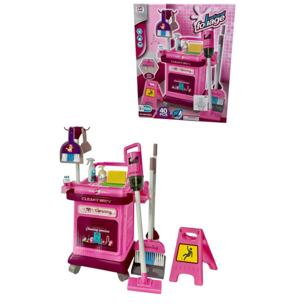 40-Piece Children's Cleaning Set with Functional Vacuum Cleaner (Ages 3+)
