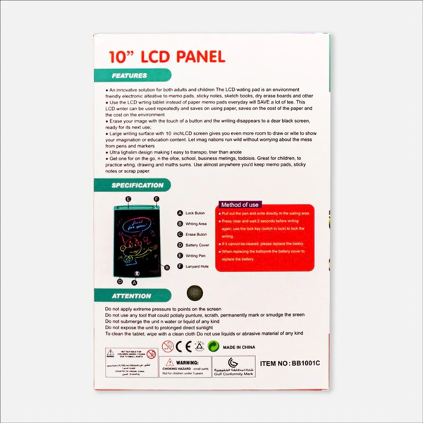 10" LCD WRITING BOARD (B55-1) (B15-2) ACBB1001C