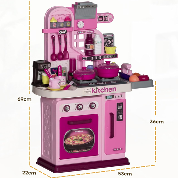 53-Piece Kitchen Play Set with Cooking Stove, Play Sink & Oven (Ages 3+)