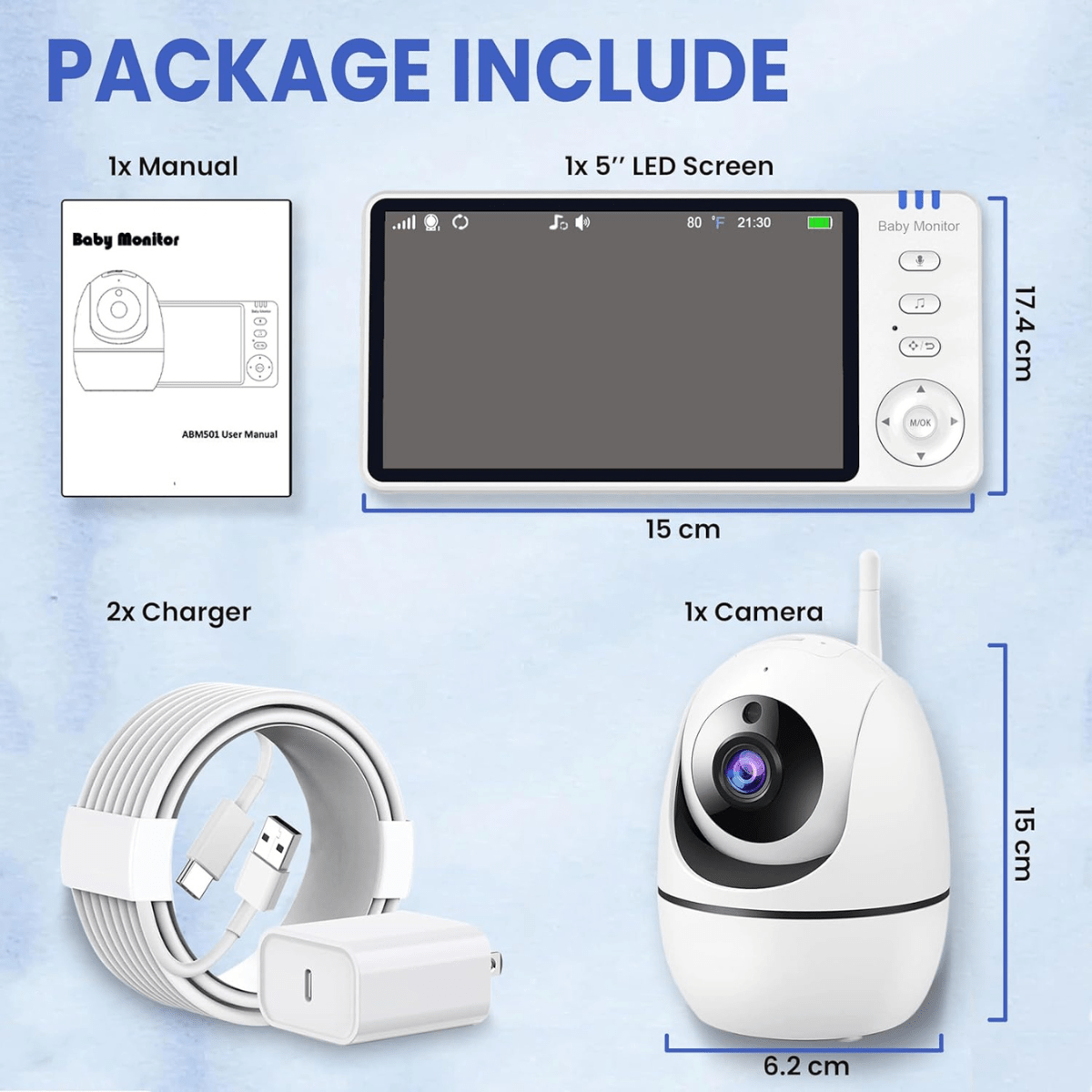 5-inch Large Ultra HD Display Baby Camera Monitors - Nesh Kids Store ...