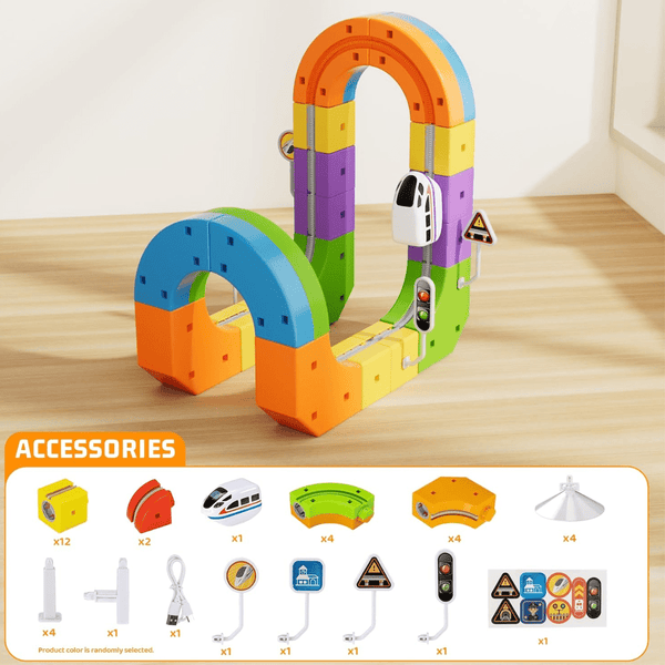 67 PCS KlickRail Electric Train Set – Flexible Race Track for Kids 3+ - Nesh Kids Store