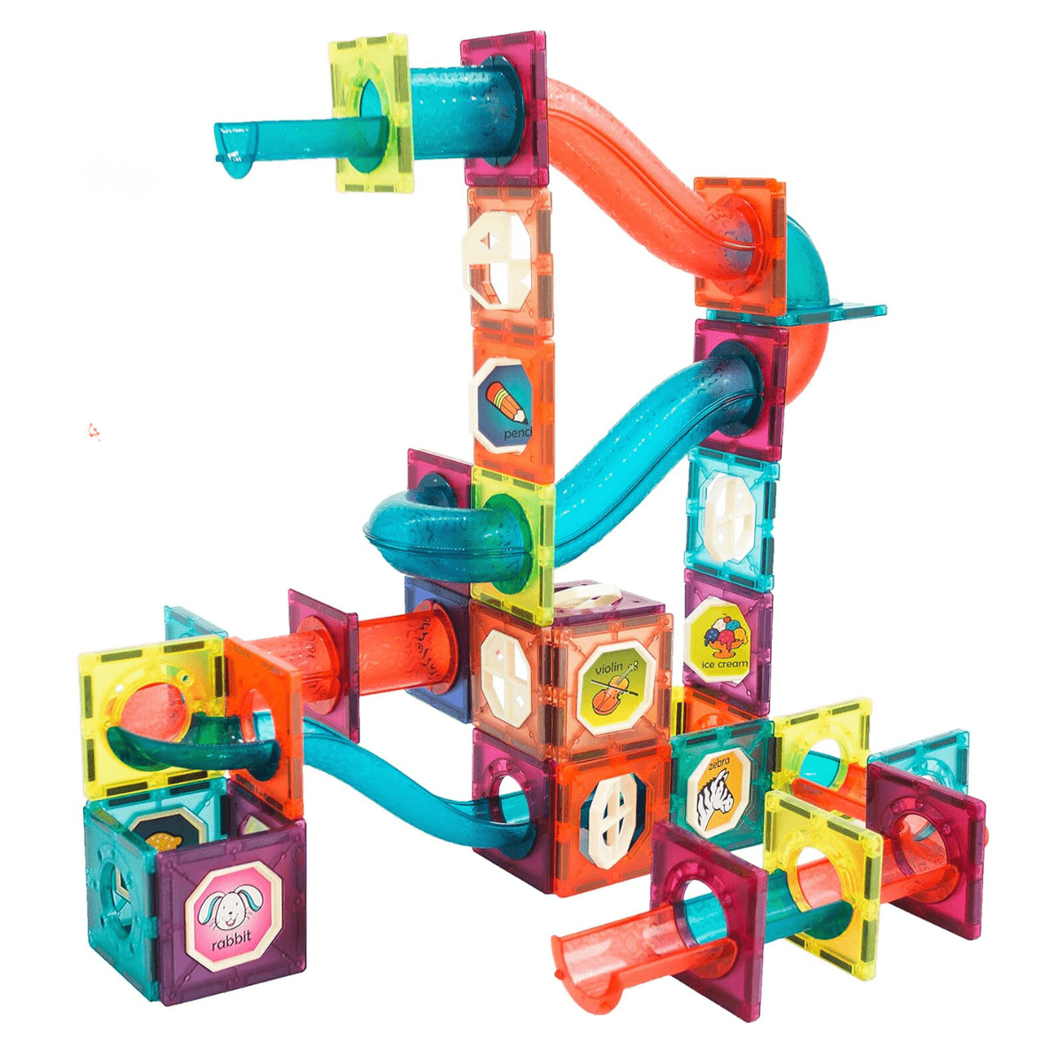 Diy Learning Blocks 80 pcs DIY Magnetic Blocks – Build, Learn, and Play! - Nesh Kids Store ...