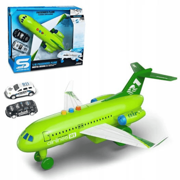 Battery Operated Airplane with 2 Cars – For Kids 3+ - Nesh Kids Store