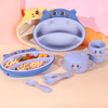 Happy Hippo Bamboo Dinnerware Feeding Set - Nesh Kids Store