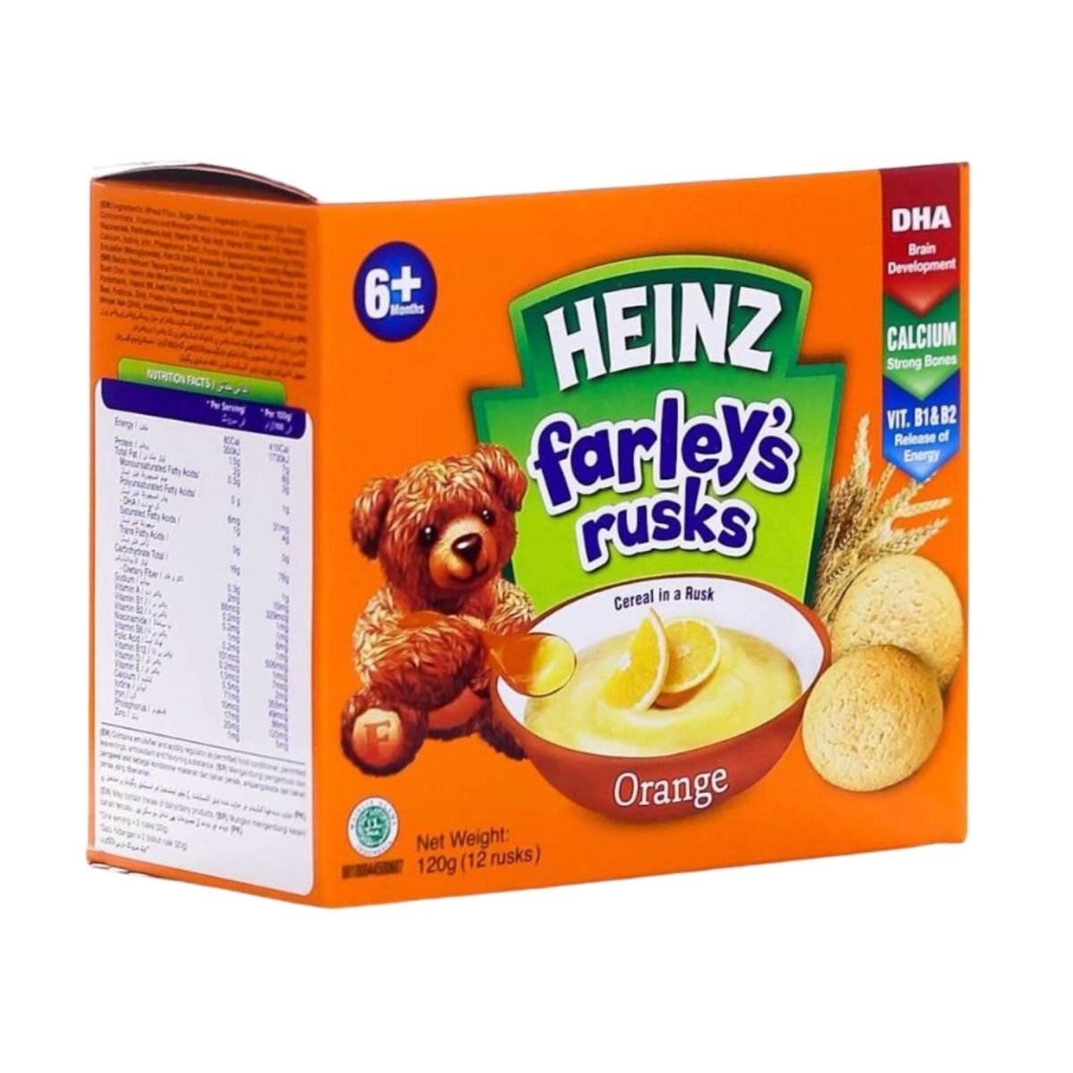 Heinz Farley’s Orange Rusk (6+ Months) – 120g - Nesh Kids Store | Sri Lanka