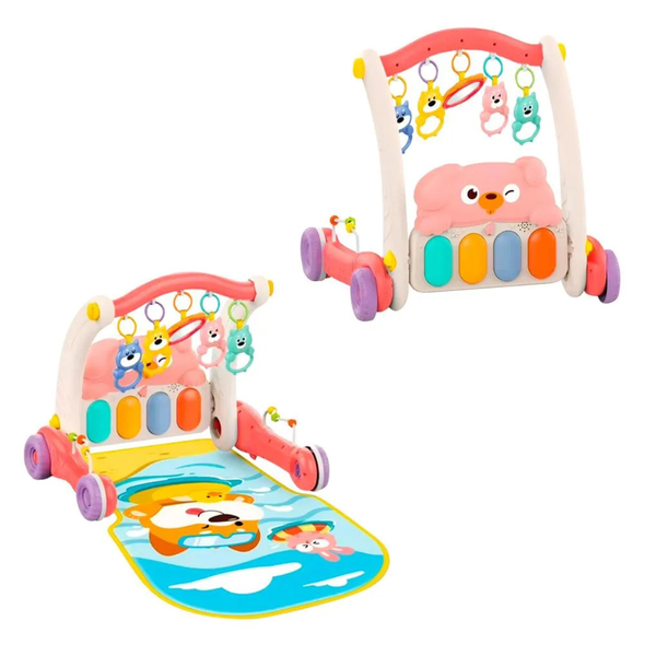 Huanger 2 in 1 Baby Piano Fitness Rack & Activity Walker (HE0613) - Nesh Kids Store
