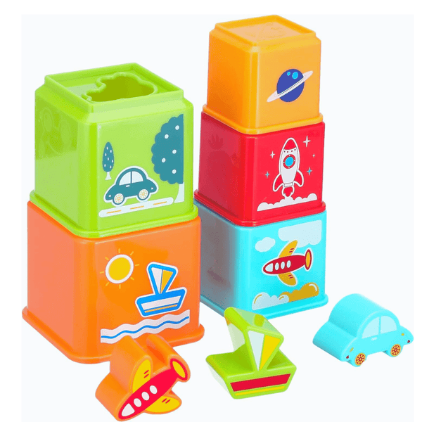 Huanger Stacking Blocks Set – 8 Pieces - 12m+ - Nesh Kids Store