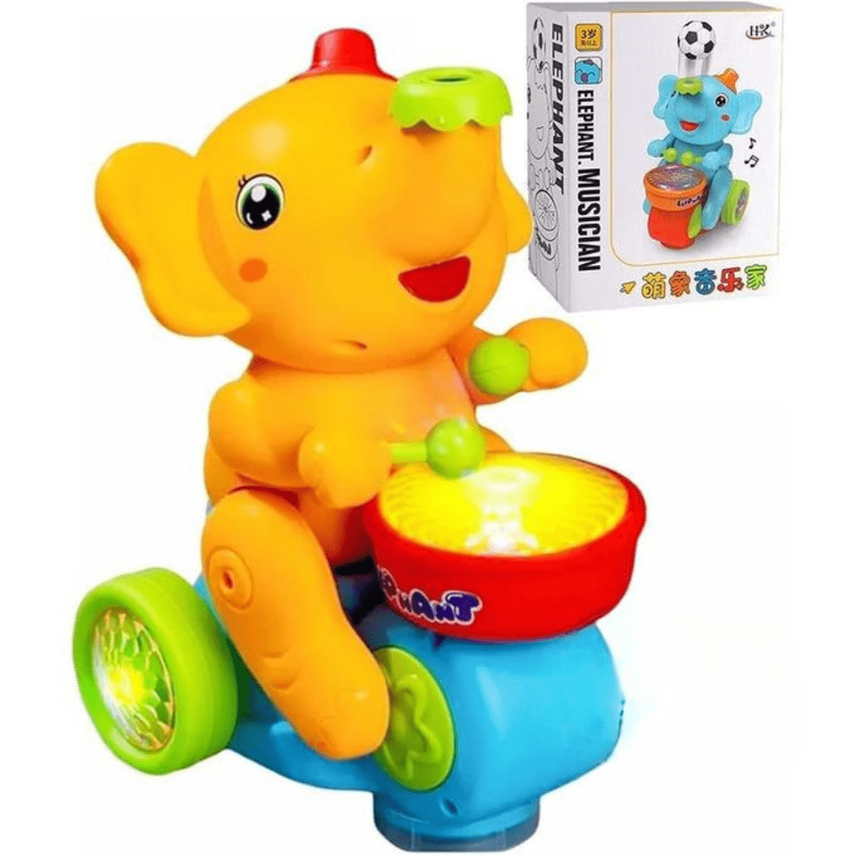 Musical Walking Elephant Drummer with Floating Ball Toy for Kids - Nesh ...