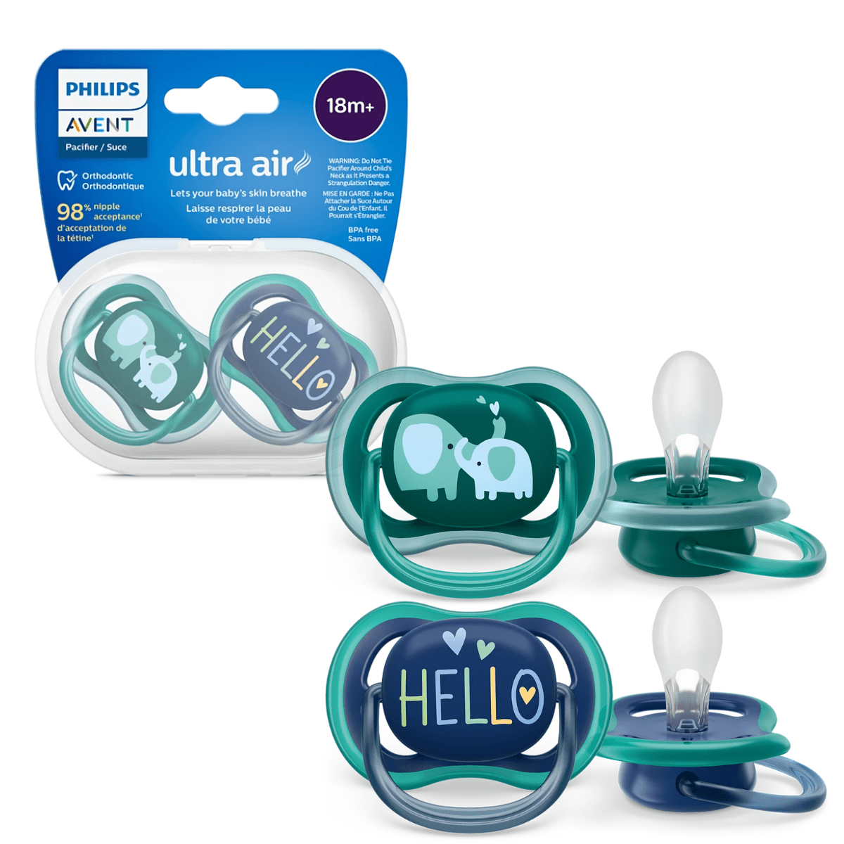 Philips Avent Ultra Air Pacifier SCF349/18 – 18 Months+ - Nesh Kids ...
