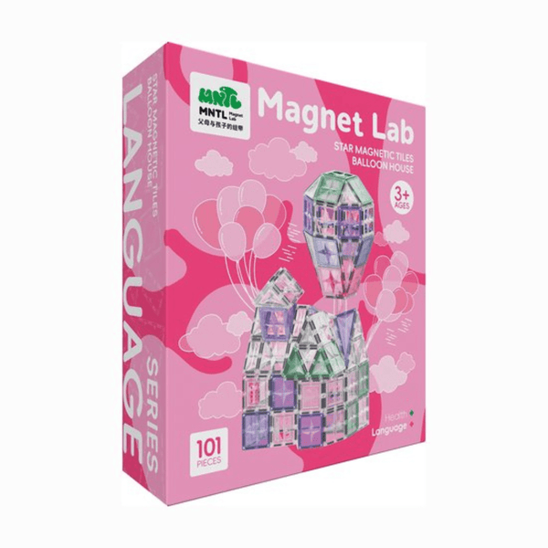 T01 | 101Pcs Star Magnetic Tiles - Balloon House - Nesh Kids Store