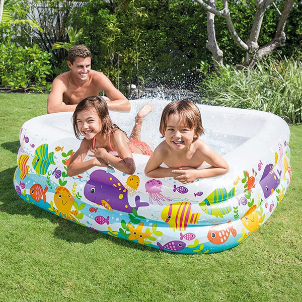 Intex Swim Center Clearview Aquarium Inflatable Pool (62.5' X 62.5' X 19.5') - Nesh Kids Store