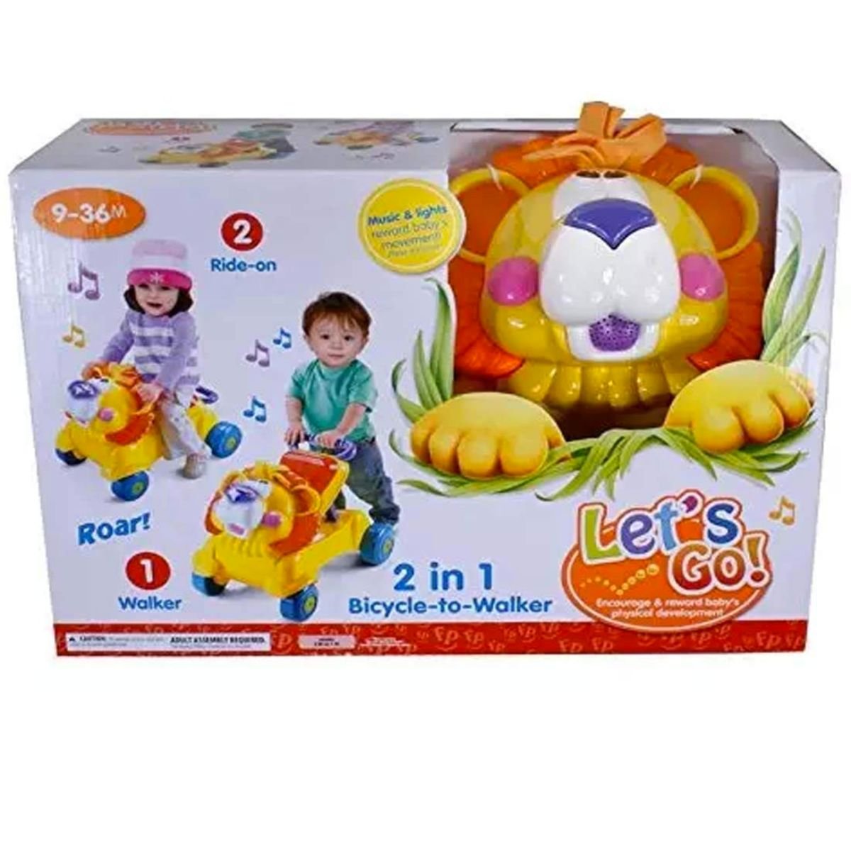 Let's Go 2-in-1 Walker & Musical Ride-On Car - Nesh Kids Store