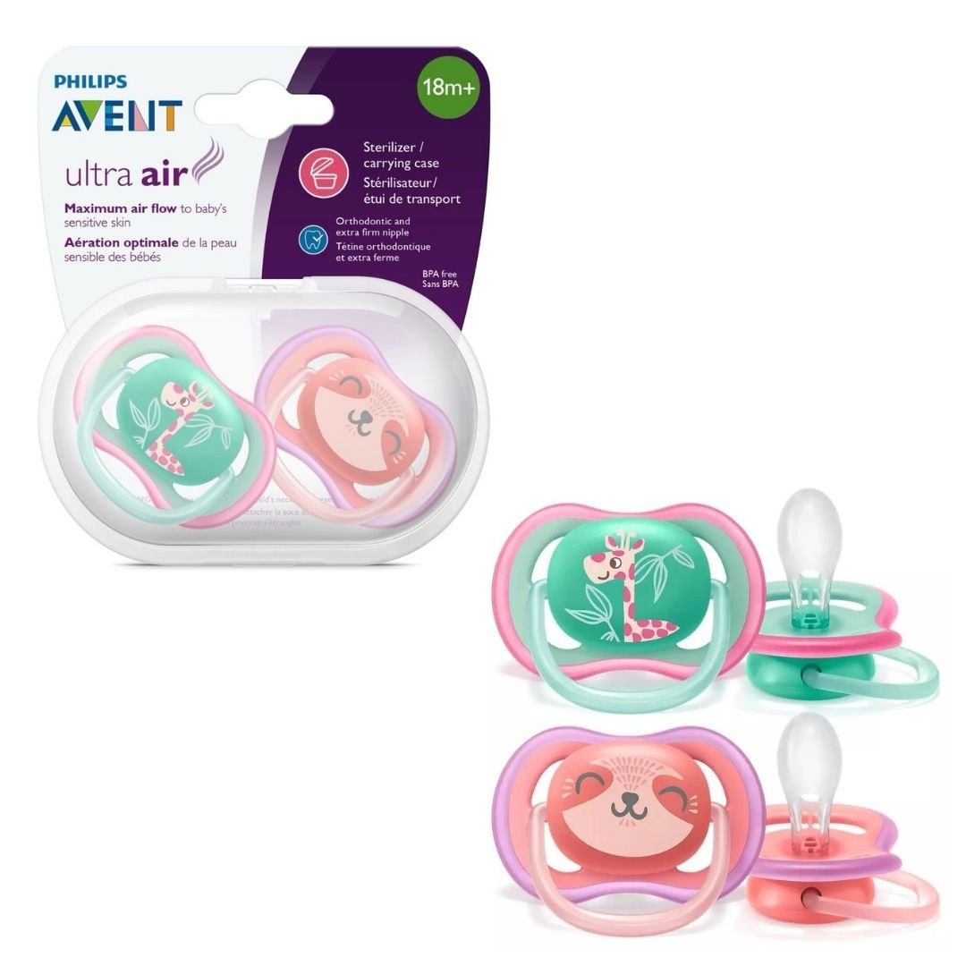 Philips Avent Ultra Air Pacifier 18M+ SCF349 Pink Nesh Kids Store