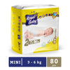 Royal Baby - Mini (3-6KG) Baby Diapers - 80 Pc Pack - Nesh Kids Store