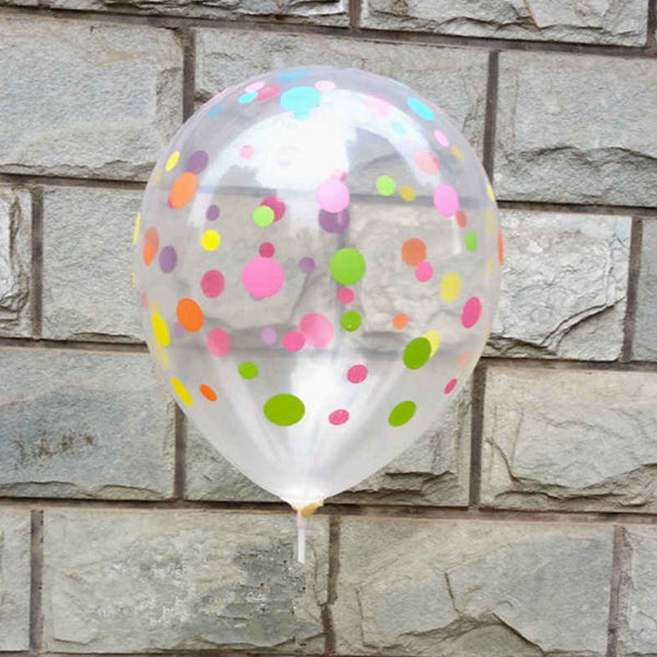 Transparent Polka Balloons for Theme Party Decoration (100 Pack) - Nesh Kids Store
