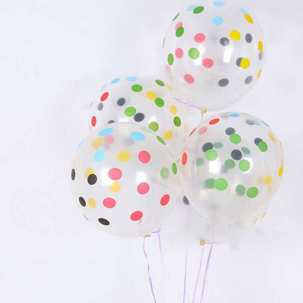 Transparent Polka Balloons for Theme Party Decoration (100 Pack) - Nesh Kids Store
